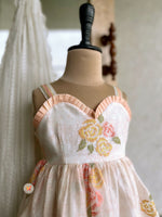 Load image into Gallery viewer, Cross stitch sweetheart dress- Peachy pink
