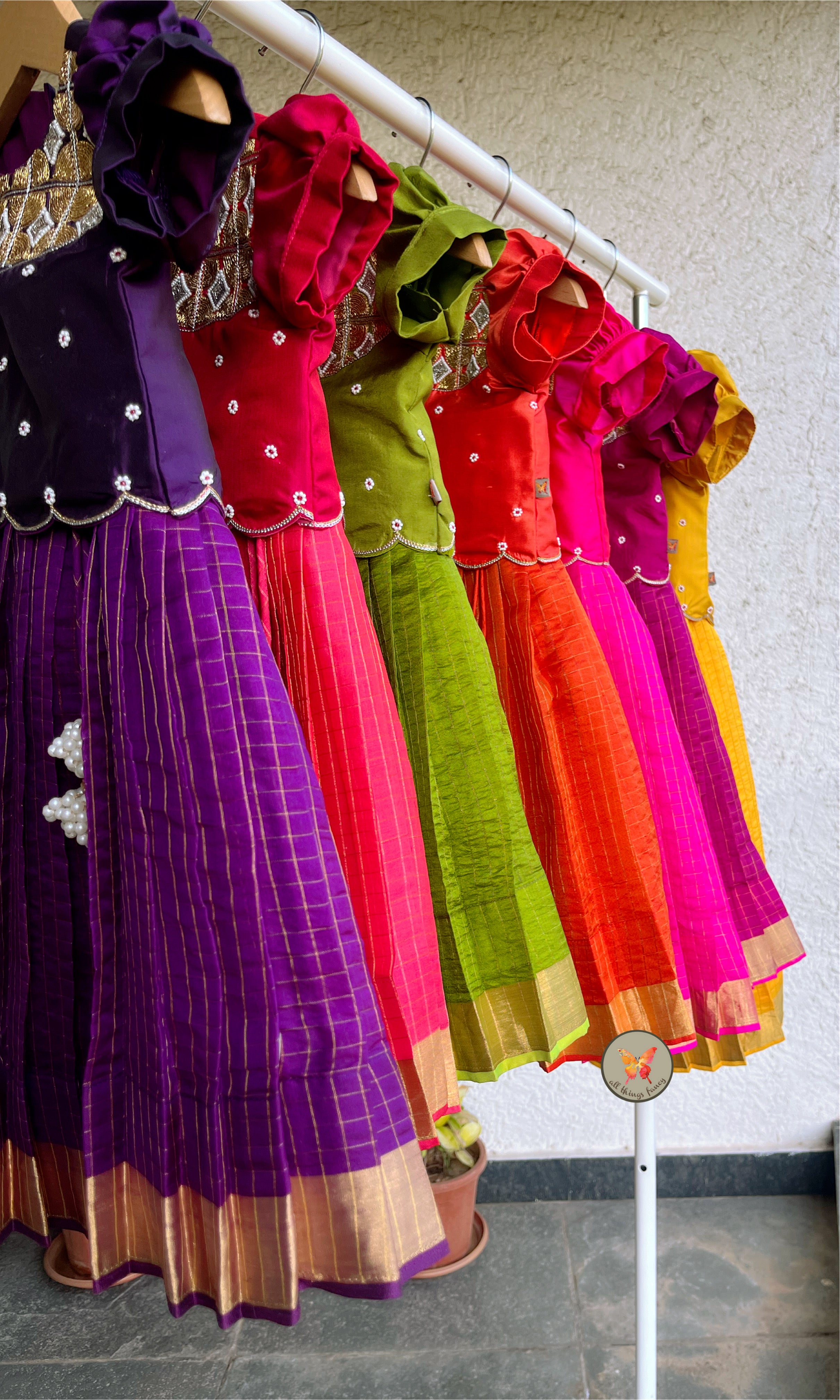 Pattu Lehenga- Narangi