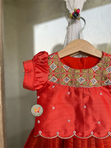 Pattu Lehenga- Narangi