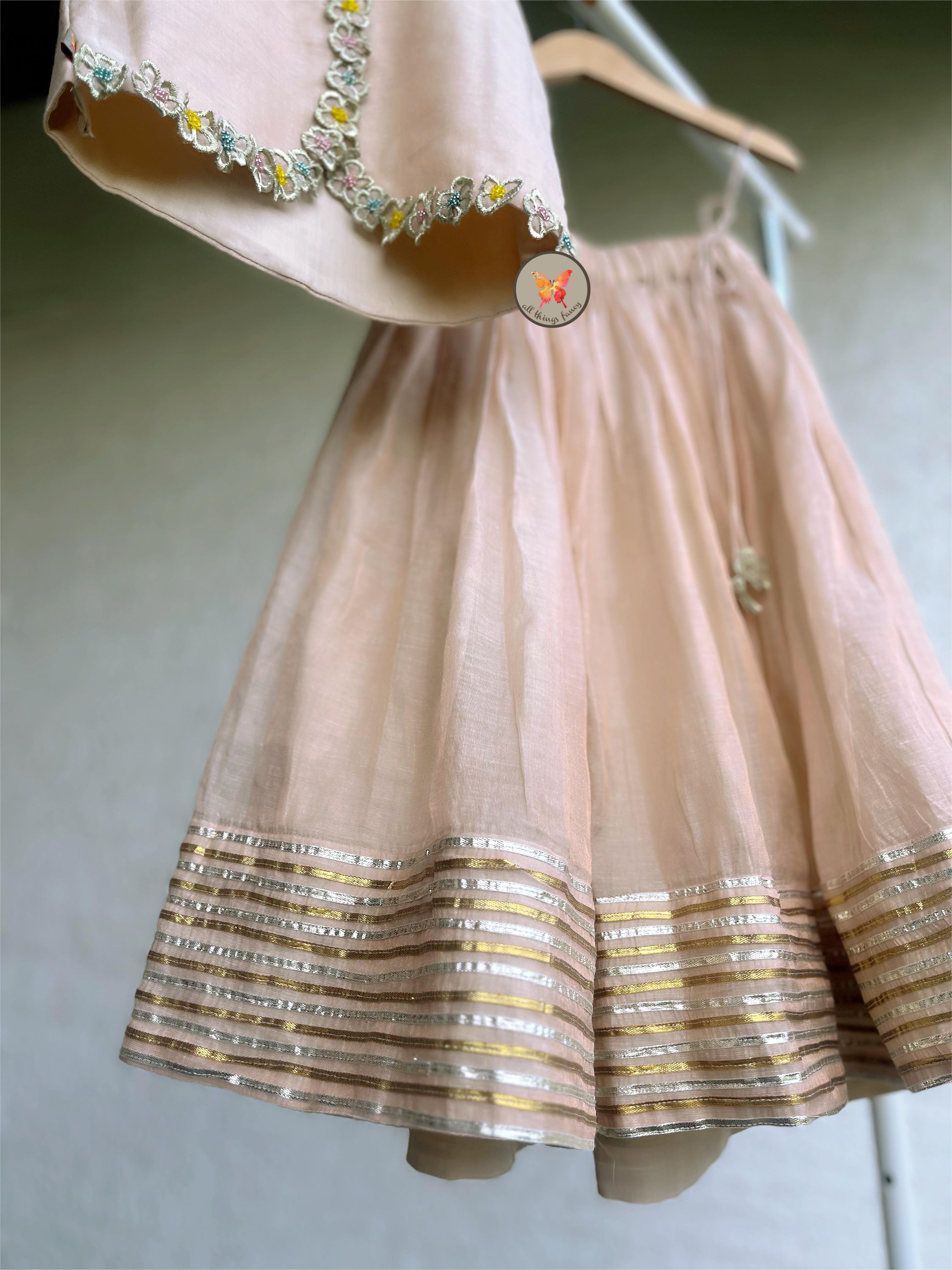 Phool Wala goto lehenga-Pale pink