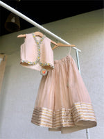 Load image into Gallery viewer, Phool Wala goto lehenga-Pale pink
